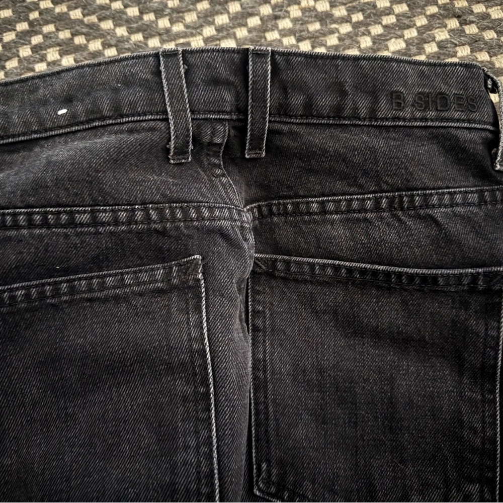 B Sides Plein Relaxed Straight Stil Black Jean - Made in USA - size 25 - Picture 11 of 13